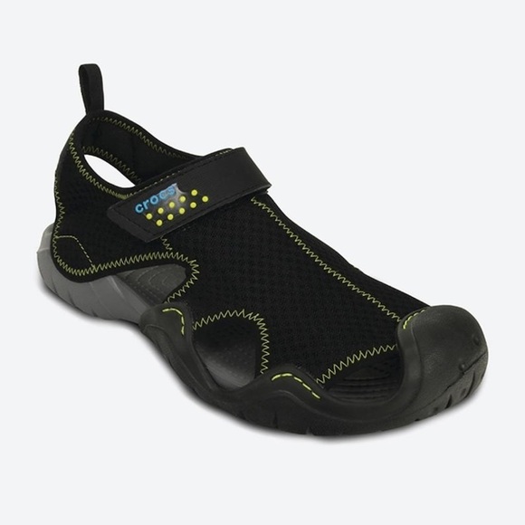 CROCS Other - CROCS Men's Black and Yellow Swim Shoes